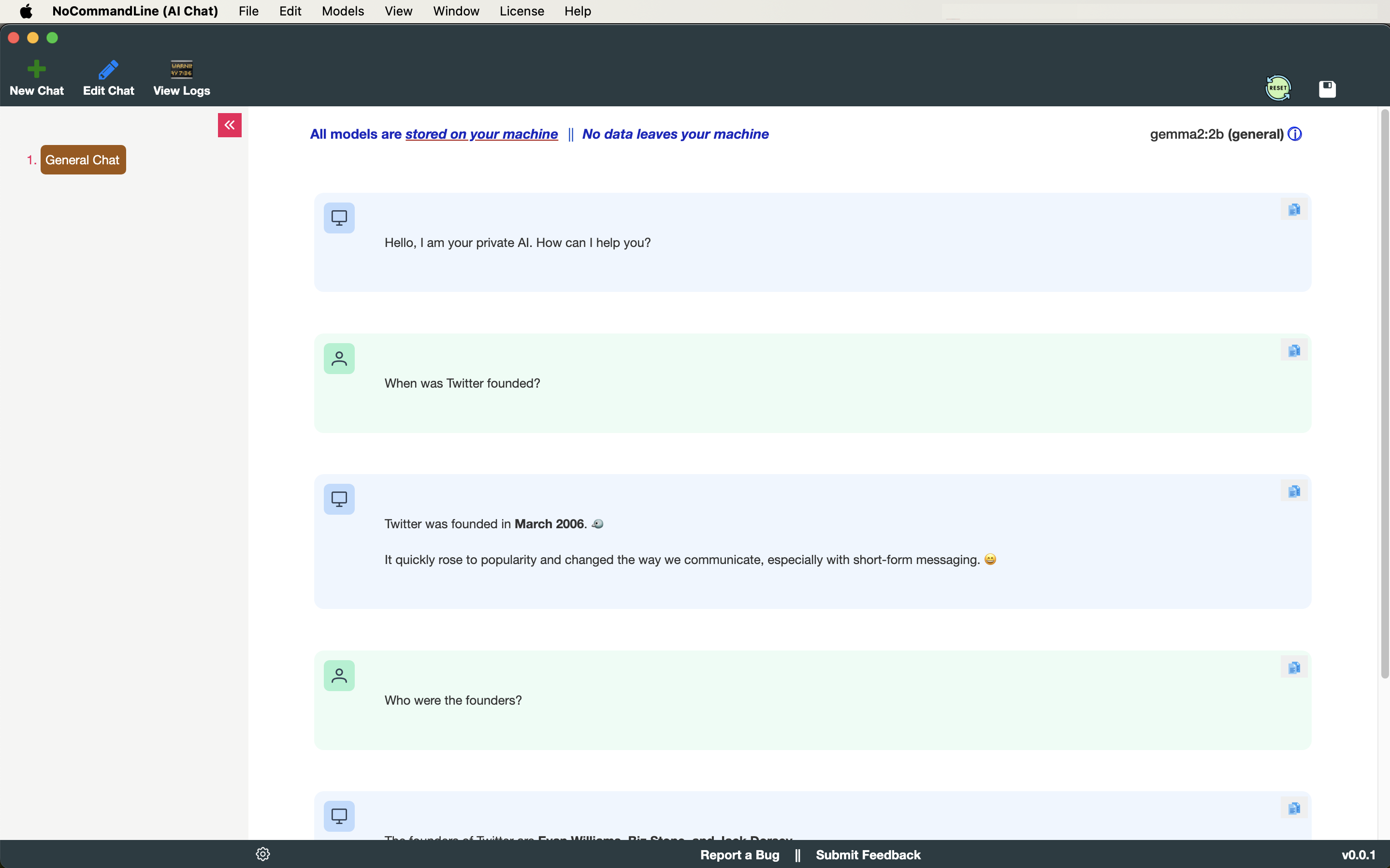 NoCommandLine (AI Chat) home page